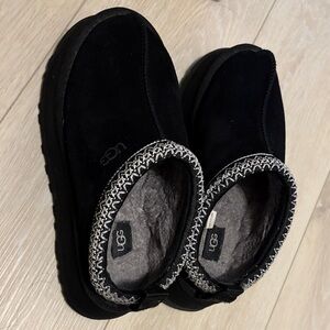 UGG Black Suede Slip-On Shoes